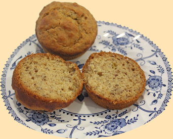 Vegan Banana Muffins Sliced