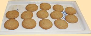 A plate of coconut biscuits