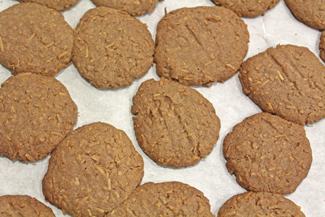 Biscuits out of oven