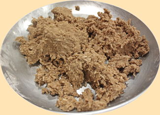Ingredients combined to form a dough