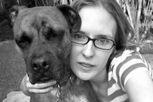Picture of Amber Barrett with her dog Zoe